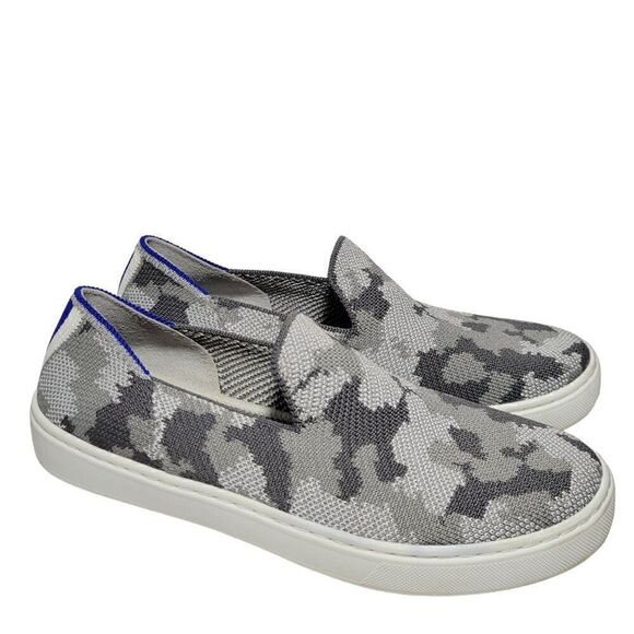 Rothy's Sneakers Youth Kids Size 4 Gray Camo Recycled Slip On Comfort Shoe EUC - Picture 2 of 14